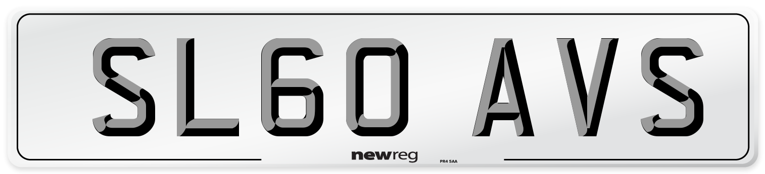 SL60 AVS Number Plate from New Reg